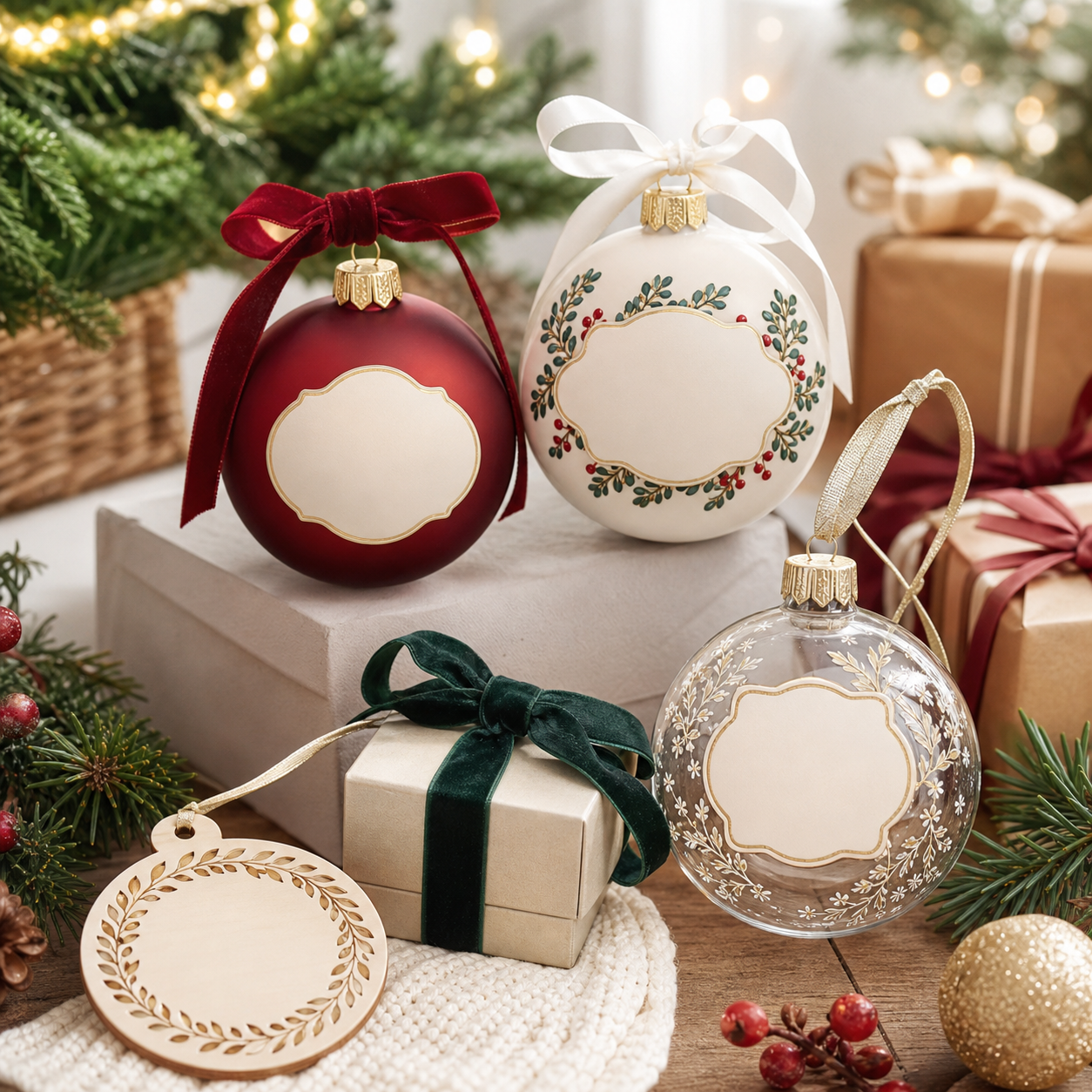 Personalised Christmas baubles